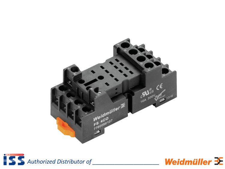 7760056107 | Đế relay 4 cặp tiếp điểm FS 4CO Weidmuller | Chính hãng