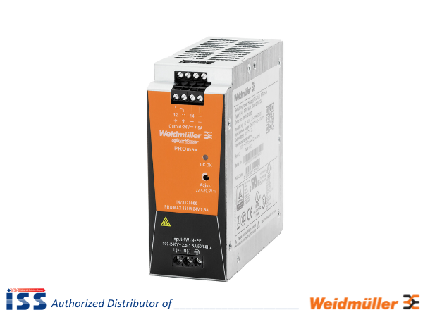 1478120000 | Bộ nguồn PRO MAX 180W 24V 7,5A Weidmuller | Chính hãng
